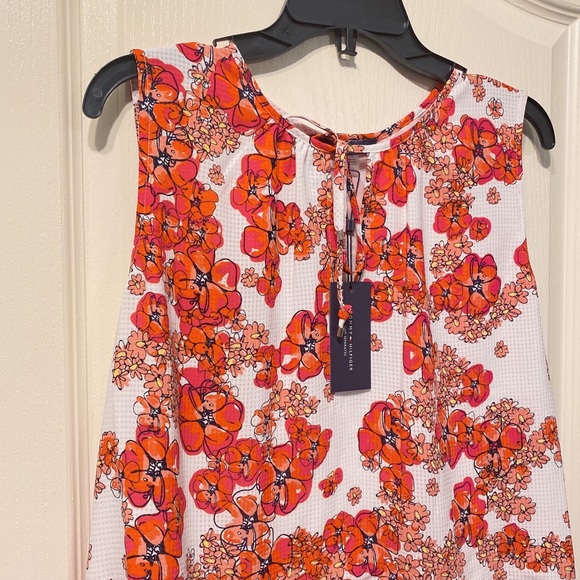 Tommy Hilfiger floral blouse tank L - Picture 2 of 5